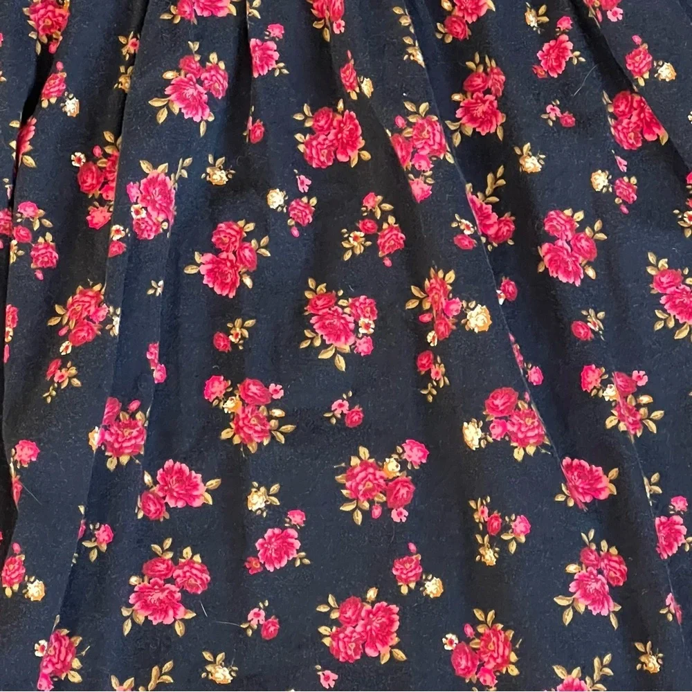 Old Navy Floral Print Dress Smocked Long‎ Sleeve Cottagecore Girl's Size 8